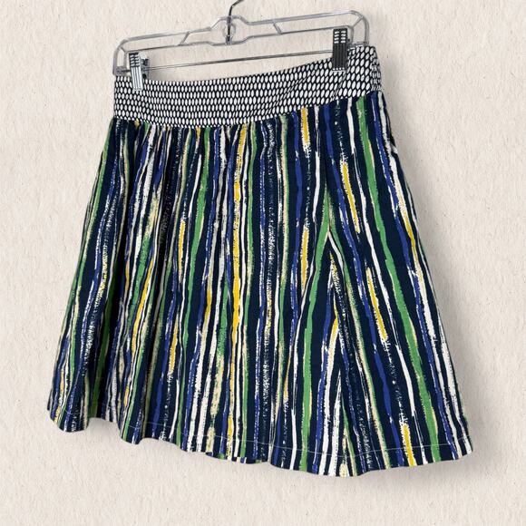 Anthropologie Porridge Striped Mini Skirt Size 6 Contrast Waistband Artsy Boho - Picture 4 of 8